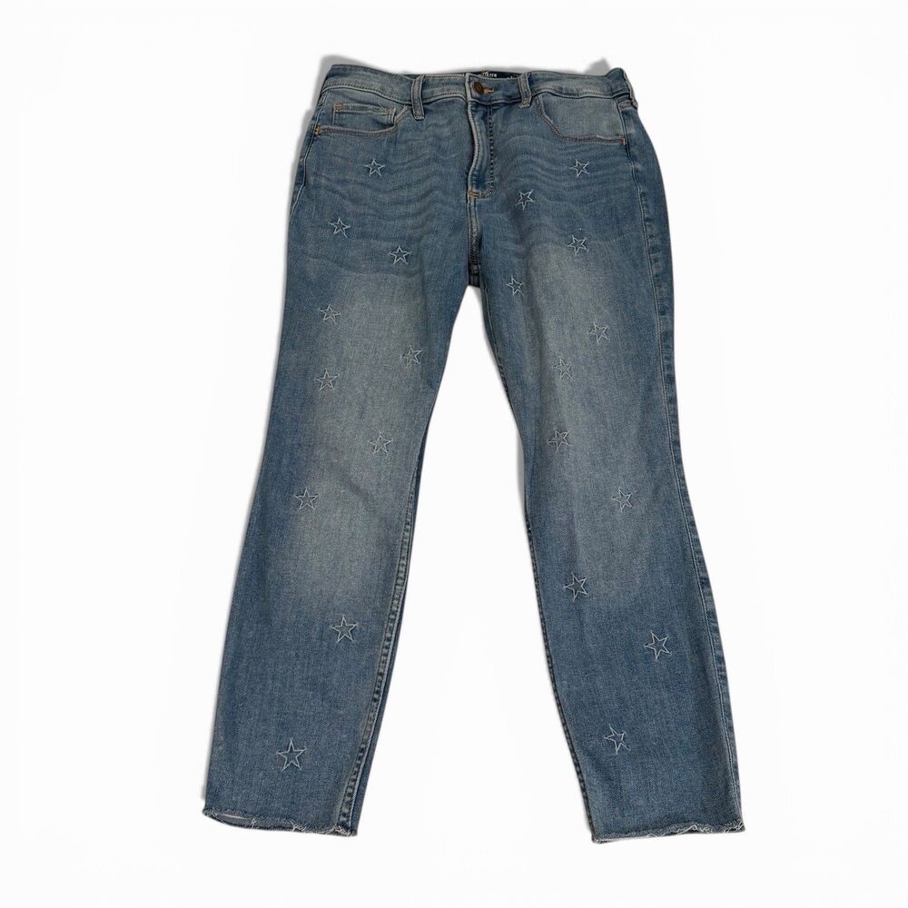 Hollister Jeans Curvy High Rise Crop Super Skinny Women’s Denim Stretch Size 13R
